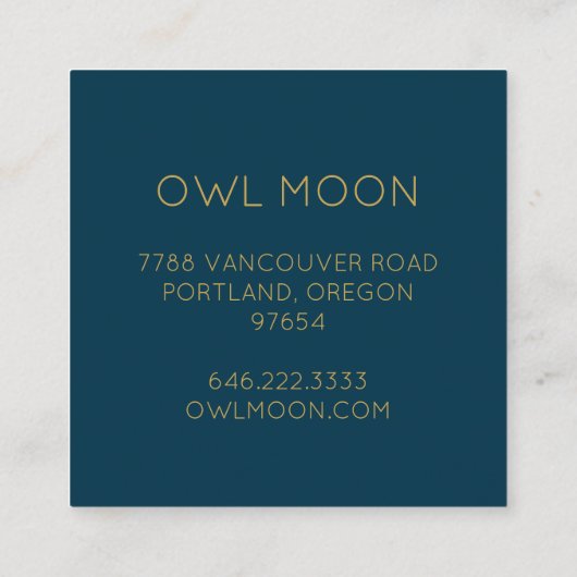 フクロムーンミスティックマジカルボーカラフルホ スクエア名刺 (裏面)