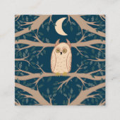 フクロムーンミスティックマジカルボーカラフルホ スクエア名刺 (正面)