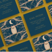 フクロムーンミスティックマジカルボーカラフルホ スクエア名刺