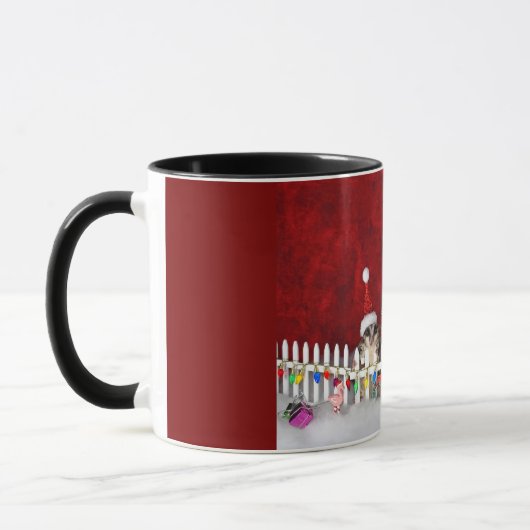 フクロモモンガのクリスマス マグカップ (左)