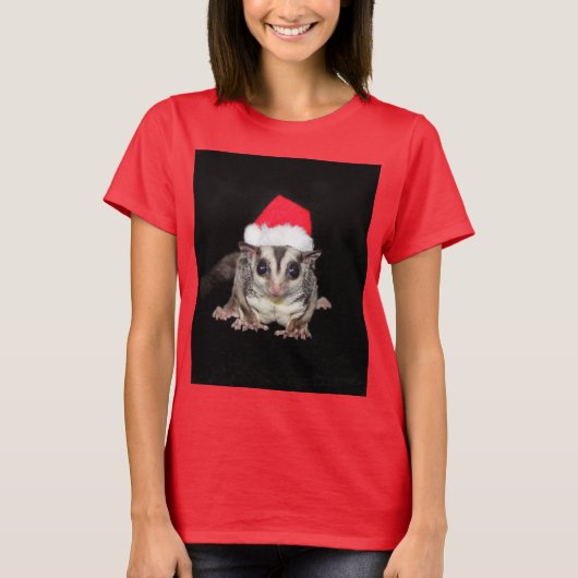 フクロモモンガのクリスマス Tシャツ (正面)