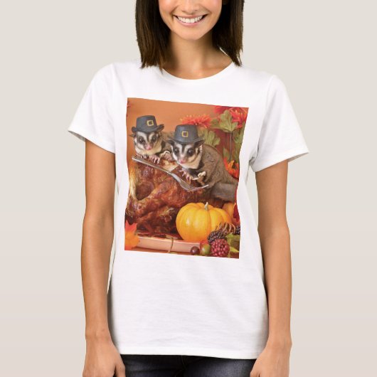 フクロモモンガの感謝祭 Tシャツ (正面)