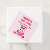 フクロワレンティーンズピンクハートギフトラベル フェイバータグ (インサイチュ)