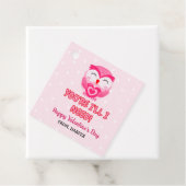 フクロワレンティーンズピンクハートギフトラベル フェイバータグ (インサイチュ)