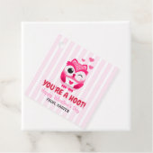 フクロワレンティーンズピンクハートギフトラベル フェイバータグ (インサイチュ)