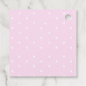 フクロワレンティーンズピンクハートギフトラベル フェイバータグ (裏面)