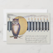 フクロールキャンドルフルムーンヴィンテージハロウィン カード (正面)