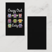 フク熱狂するロウ女おもしろい子フクロウ女 名刺 (正面/裏面)