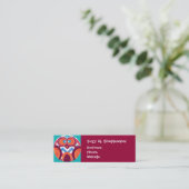 フク熱狂するロカラフルウ山形紫橙色青 スキニー名刺 (スタンド正面)