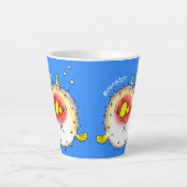 フグおもしろいグ カフェラテマグ (正面)