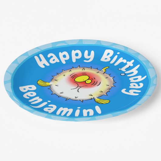 フグおもしろいグ ペーパープレート (アングル)