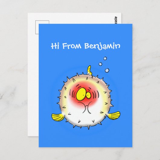 フグおもしろいグ ポストカード (正面/裏面)