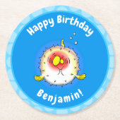 フグおもしろいグ ラウンドペーパーコースター (正面)