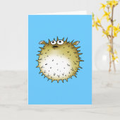 フグおもしろいフ カード (黄色い花)