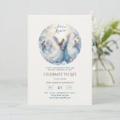 フグから天国詩お祝いのライフエンジェル 招待状 (スタンド正面)