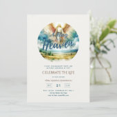 フグから天国詩お祝いの人生の記念 招待状 (スタンド正面)