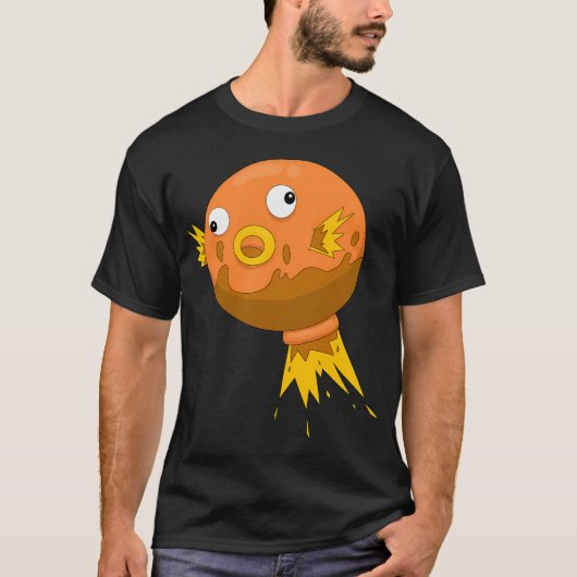 フグが飛ぶ Tシャツ (正面)