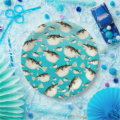 フグのティール（緑がかった色） ペーパープレート (パーティー)