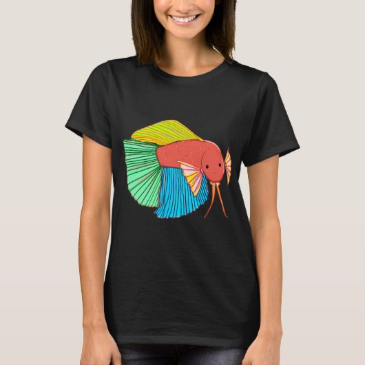 フグの市場向きの魚 Tシャツ (正面)