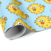 フグの黄色い魚  ラッピングペーパー (ロールコーナー)