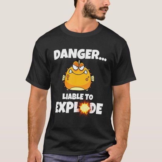 フグを爆発させる恐れのあるフグ1 Tシャツ (正面)