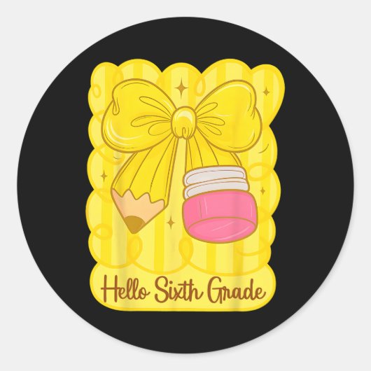 フグヴィン新学期コケットペンシル6年生 ラウンドシール (正面)