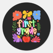 フグヴィン新学期ファーストグレード名門私立校風の先生K ラウンドシール (正面)