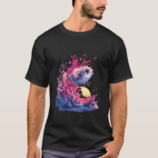 フグ好きモチーフ フグ 海 海洋 動物 P Tシャツ