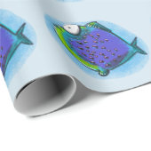 フグ風変わりフのおもしろい漫画 ラッピングペーパー (ロールコーナー)