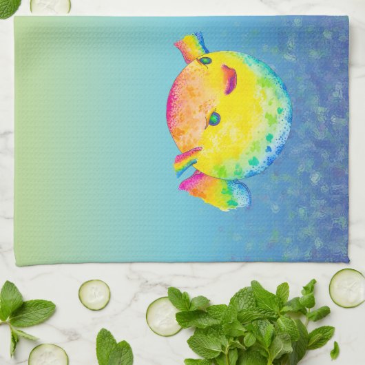 フグ キッチンタオル (折り畳み)