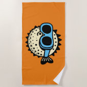 フグ ビーチタオル (正面)