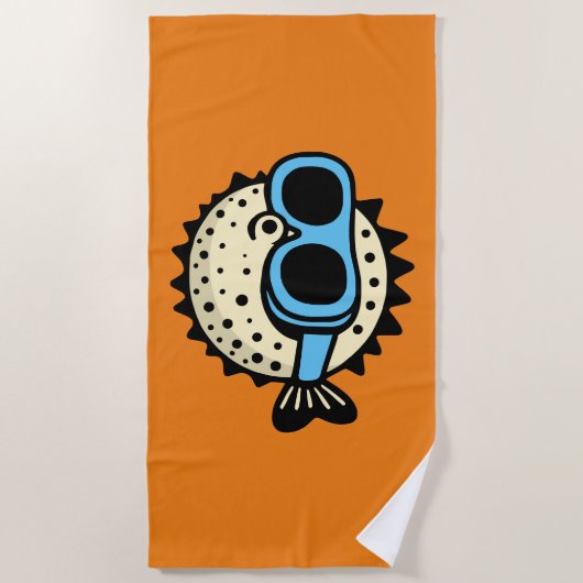 フグ ビーチタオル (正面)