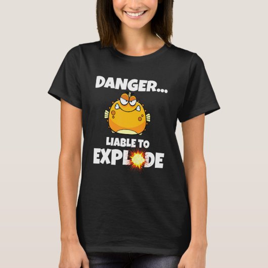 フグ 危険 発生する可能性あり 爆発 トラフグ 1 Tシャツ (正面)