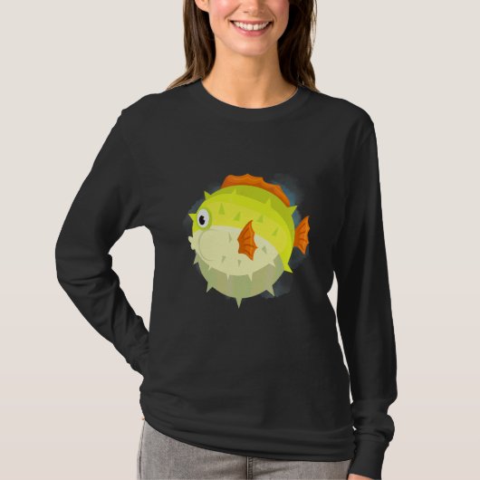 フグ 深海生物とリフトの生き物 Tシャツ (正面)
