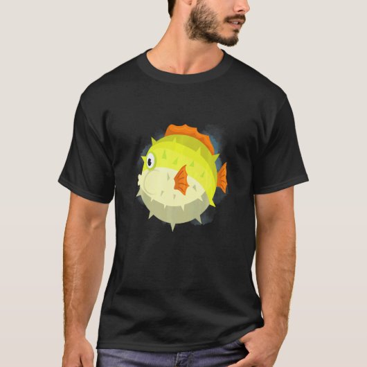 フグ 深海生物とリフトの生き物 Tシャツ (正面)