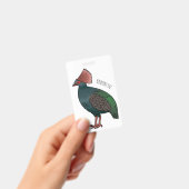 フサゴキイロバトのイラスト バッジ (手持ち)