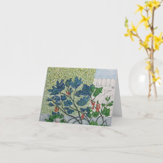 フサスグリの果実 カード (黄色い花)