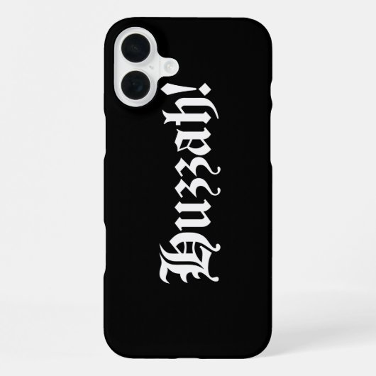 フザッ!{中世風のタイポグラフィ} iPhoneケース (裏面)