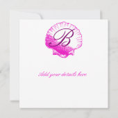 フシアシェルビーチ結婚式招待状 招待状 (裏面)