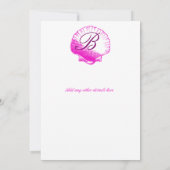 フシアシーシェル結婚式招待状 招待状 (裏面)