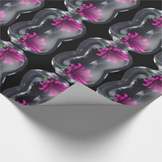 フシアフローラガラス模様包み紙 ラッピングペーパー (角)