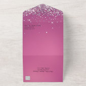 フシア&グリッターキンセニェラ オールインワン招待状 (外側)