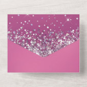 フシア&グリッターキンセニェラ オールインワン招待状 (裏面)