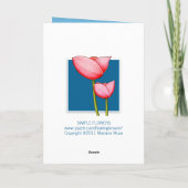 フシンプルラワーズブルーマザーズデイカード カード (裏面)