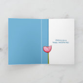 フシンプルラワーズブルーマザーズデイカード カード (内部)