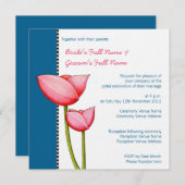 フシンプルラワーズブルー2結婚式招待状 招待状 (正面/裏面)