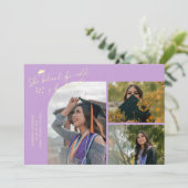フジの花の卒業式 - 彼女は信じて努力した 多写真 案内状 (スタンド正面)