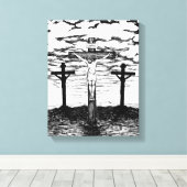 フジションイラストレーションバイアマンダディール キャンバスプリント (インサイチュ (ウッドフロア))