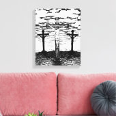 フジションイラストレーションバイアマンダディール キャンバスプリント (インサイチュ (リビング))