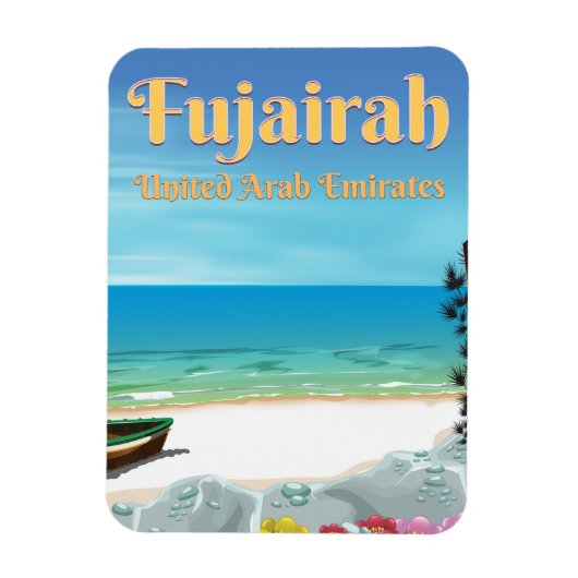 フジャイラ統一された・アラブ首長国連邦ビーチポスター マグネット (縦)